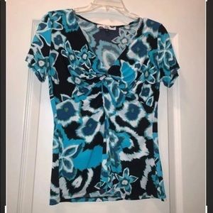 Lily Floral Wrap Shirt EUC M